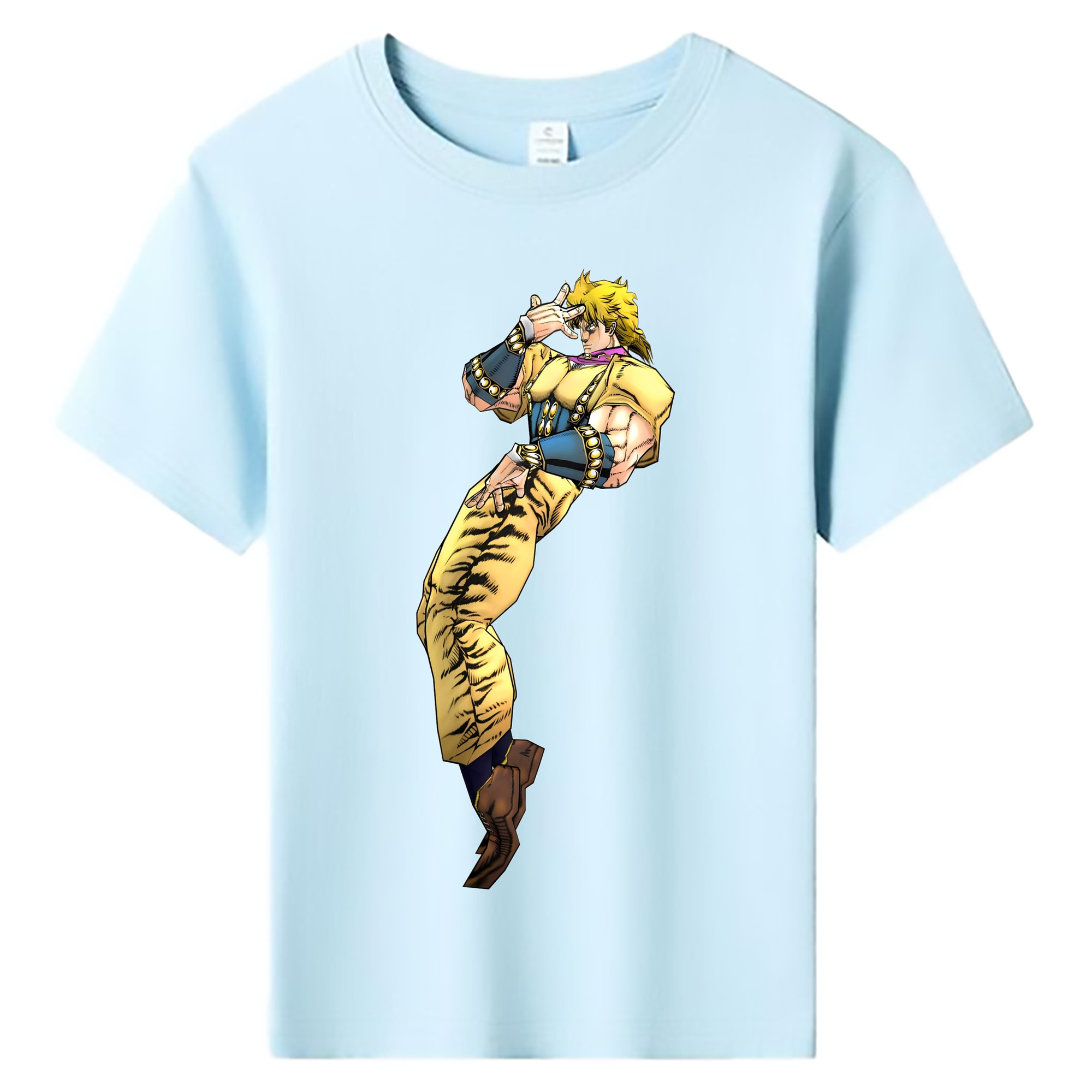 （画像用） ジョジョの奇妙な冒険 ディオ?ブランドー JoJo's Bizarre Adventure Dio Brando 綿100％キッズTシャツ（フロントプリント）